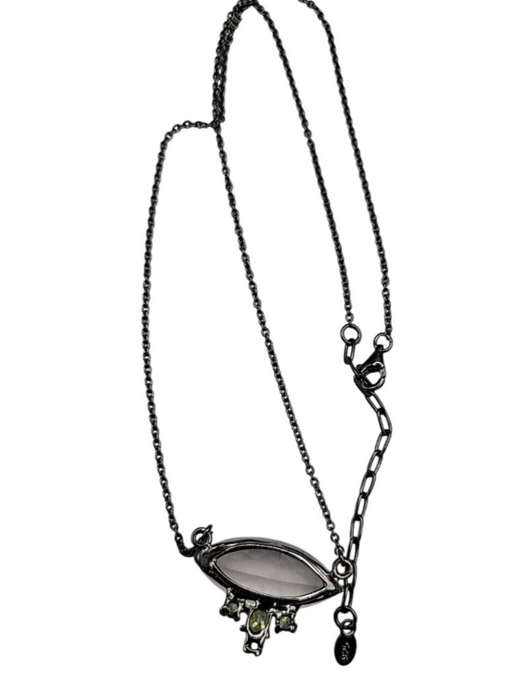 10ct Rose Quartz Peridot Sterling Silver Pendant Necklace 20" 925 Chain Stunning - Picture 12 of 16